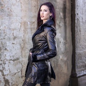 Women's Havok Coat - Classic Black with Black Fur