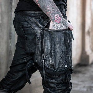 Valiant Leather Hip Stash - Classic Black