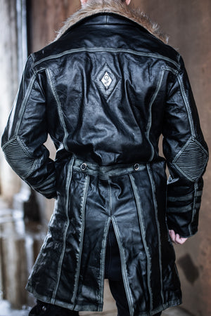 Men's Havok Coat - Antique Black with Tan Fur