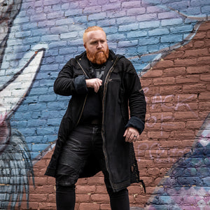 Marauder Long Coat - Weathered Black