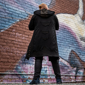 Marauder Long Coat - Weathered Black