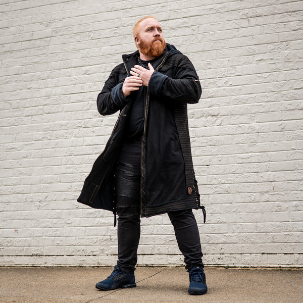 Marauder Long Coat - Weathered Black