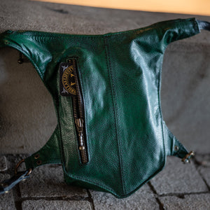 Valiant Leather Hip Stash - Classic Green