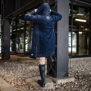 Marauder Long Coat - Navy Blue