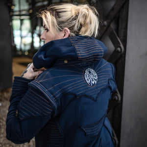 Marauder Long Coat - Navy Blue