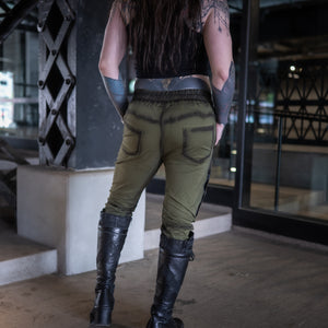 Unisex Havok Joggers - Olive Green with Black Wax