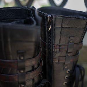 Women's Sage Knee-High Boots - Classic Black and Oxblood Burgundy