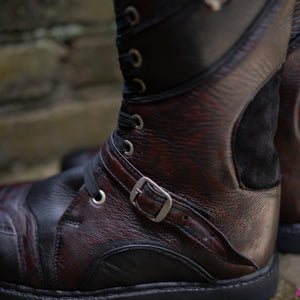 Women's Sage Knee-High Boots - Classic Black and Oxblood Burgundy
